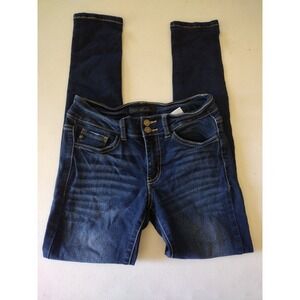 Kancan Womens Dark Wash‎ Denim Skinny Jeans Size 25 Double Button